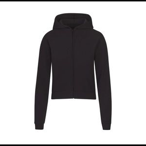 Skims waffle knit zip up hoodie